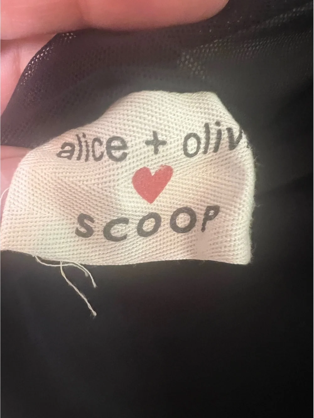 Alice+Olivia Scoop Black Bodycon Dress Long Sleeve Sheer Mesh Back Raw Hem L